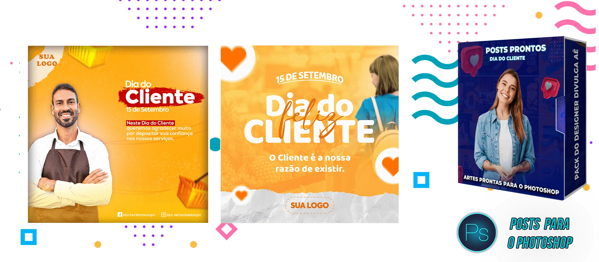 Pack de Posts Editaveis - 15 De Setembro - Dia do Cliente no Photoshop - Imagem 3