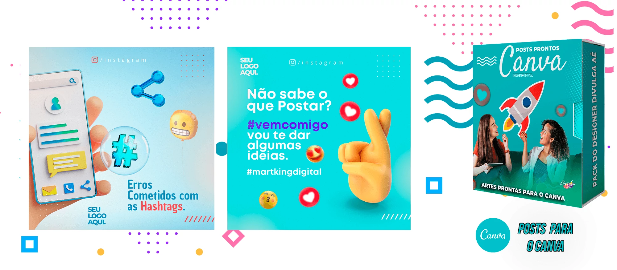 Pack de Posts Prontos para o Canva - Agência de Marketing Digital + Mega Pack Canva - Imagem 20
