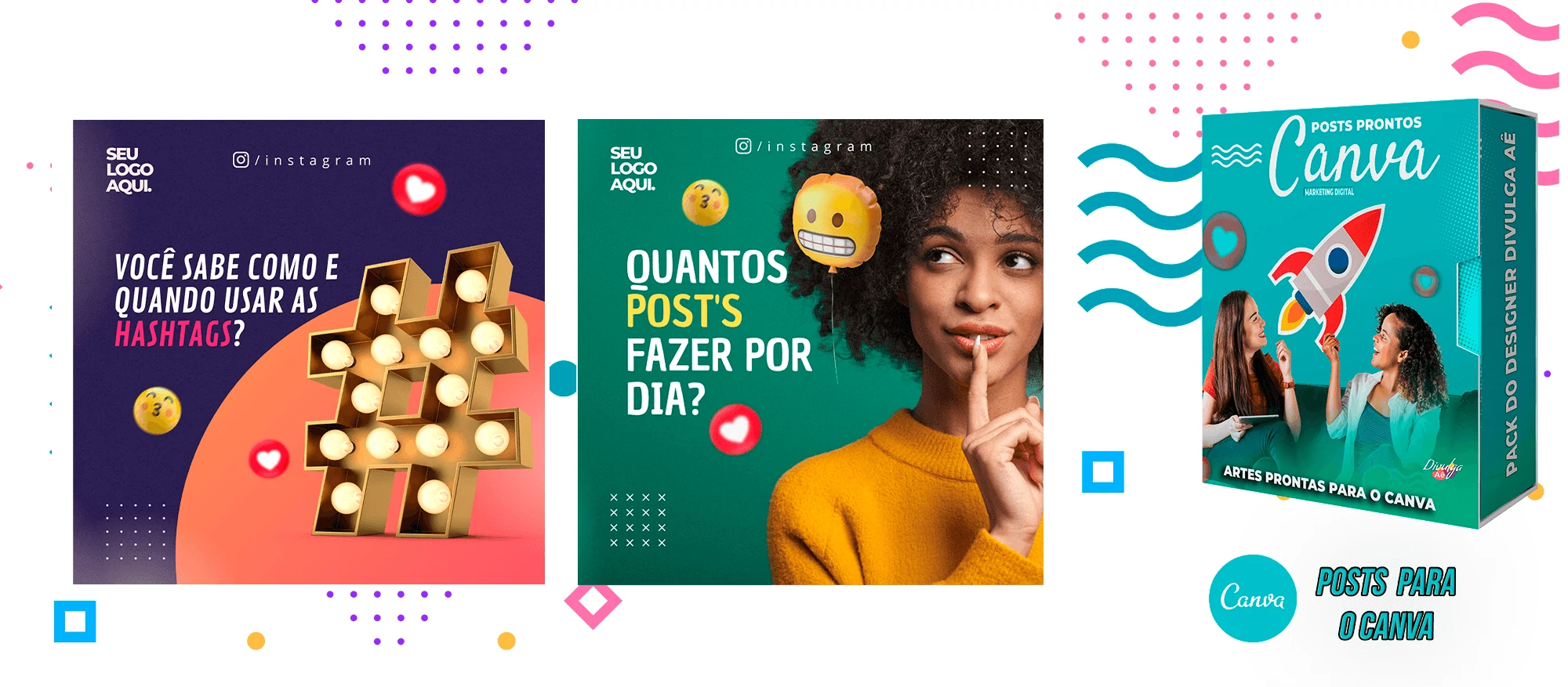 Pack de Posts Prontos para o Canva - Agência de Marketing Digital + Mega Pack Canva - Imagem 23