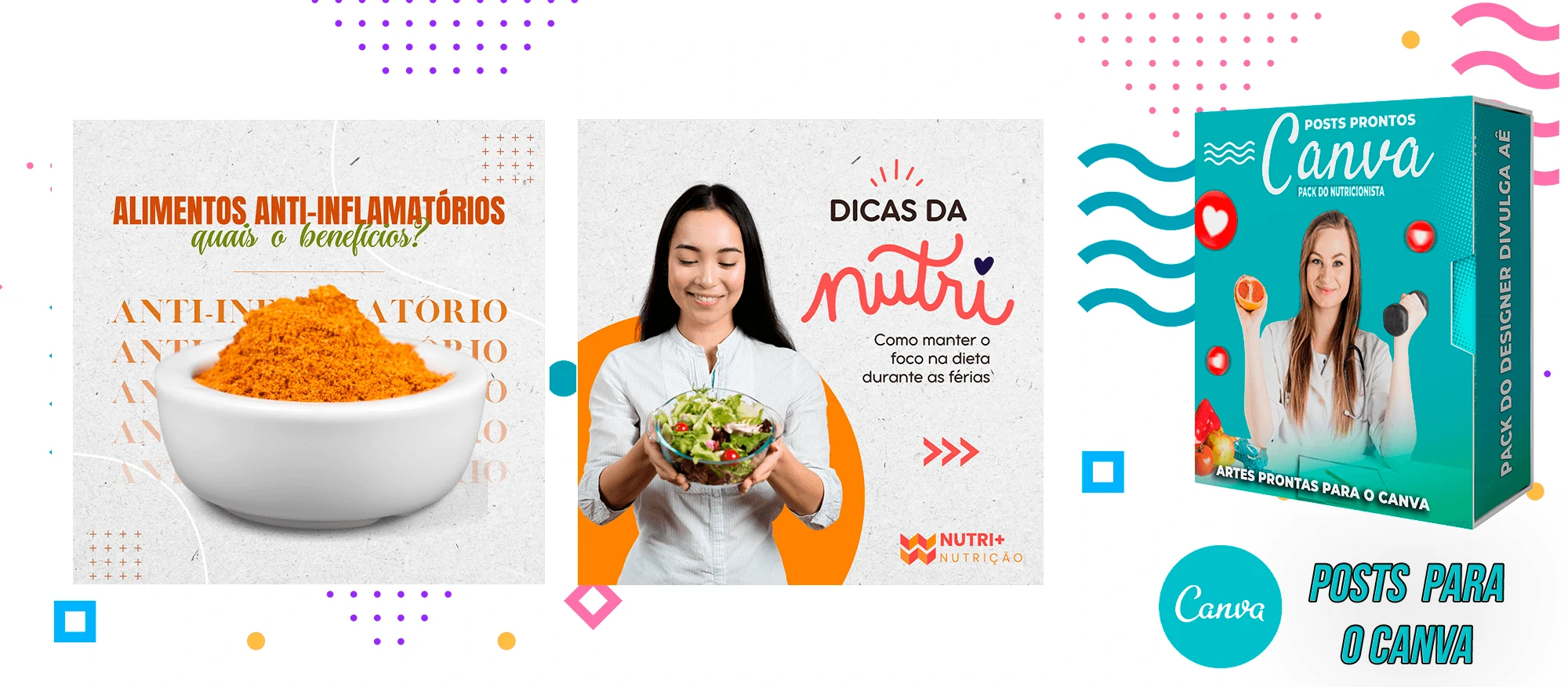 Pack de Posts Prontos para o Canva - Nutricionistas + Legendas Prontas - Imagem 11
