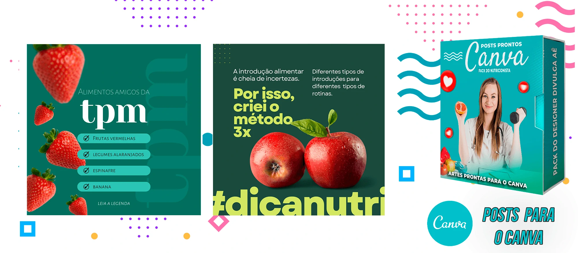 Pack de Posts Prontos para o Canva - Nutricionistas + Legendas Prontas - Imagem 15