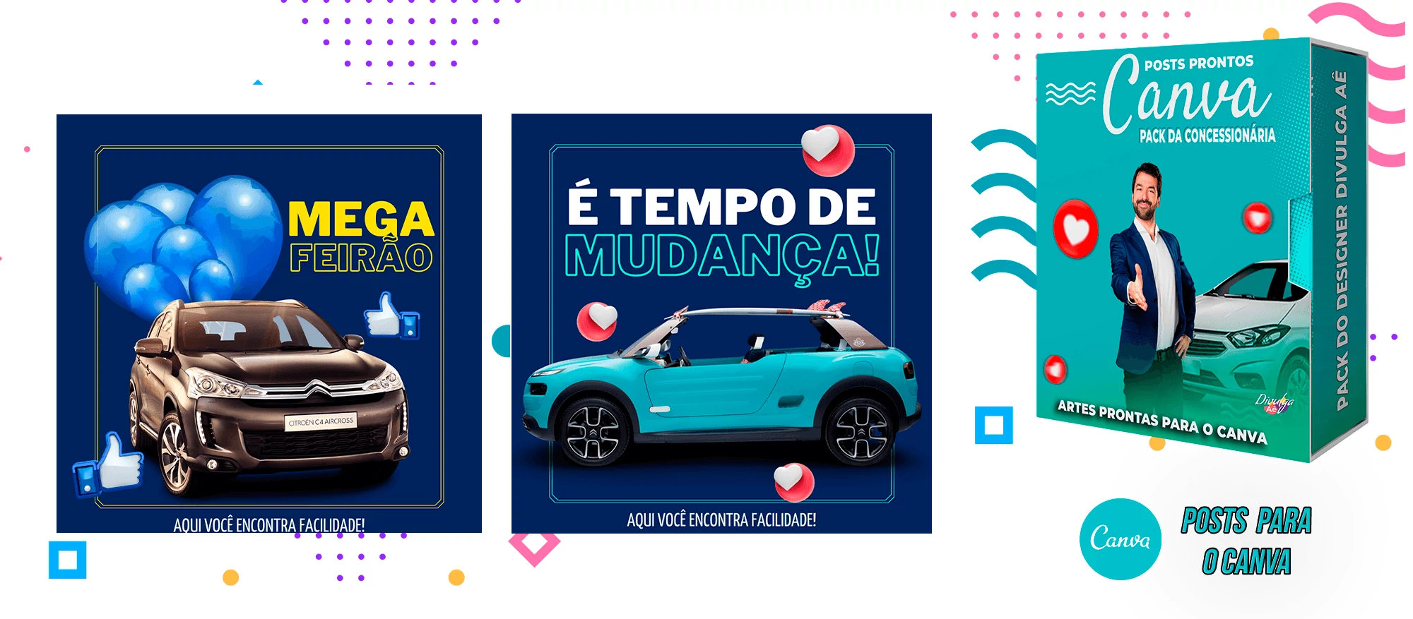 Pack de Posts Prontos para o Canva - Concessionária + Legendas - Venda de Carros e Motos - Imagem 32