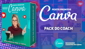 Pack de Posts Prontos para o Canva com legendas - Coach