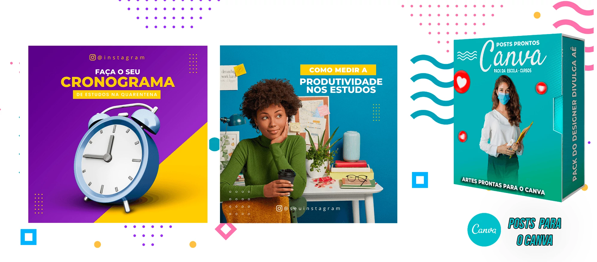 Pack de Posts Prontos para o Canva - Escolas - Escolas Particulares e Cursos + Legendas - Imagem 21