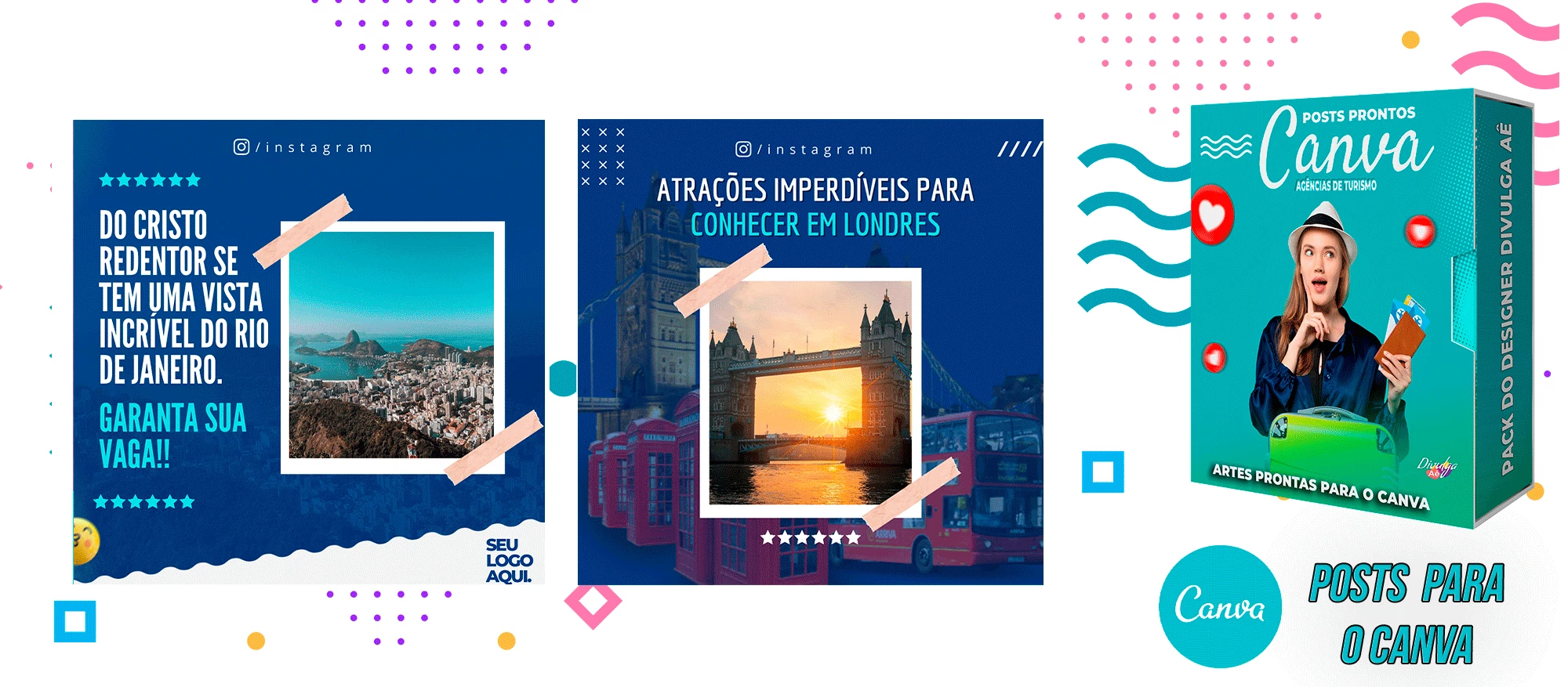 Pack de Posts Prontos para o Canva - Agência de Turismo e Viagens + Legendas - Imagem 21