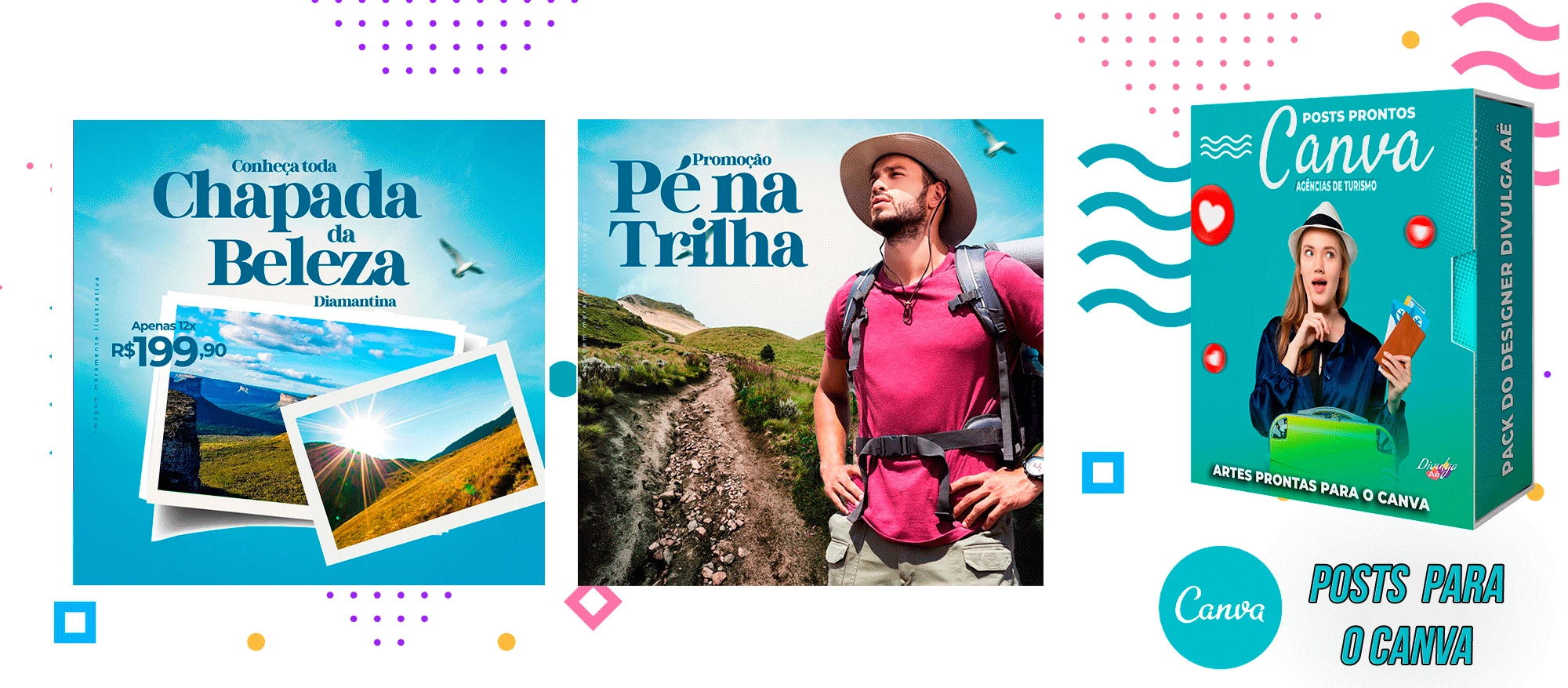 Pack de Posts Prontos para o Canva - Agência de Turismo e Viagens + Legendas - Imagem 19