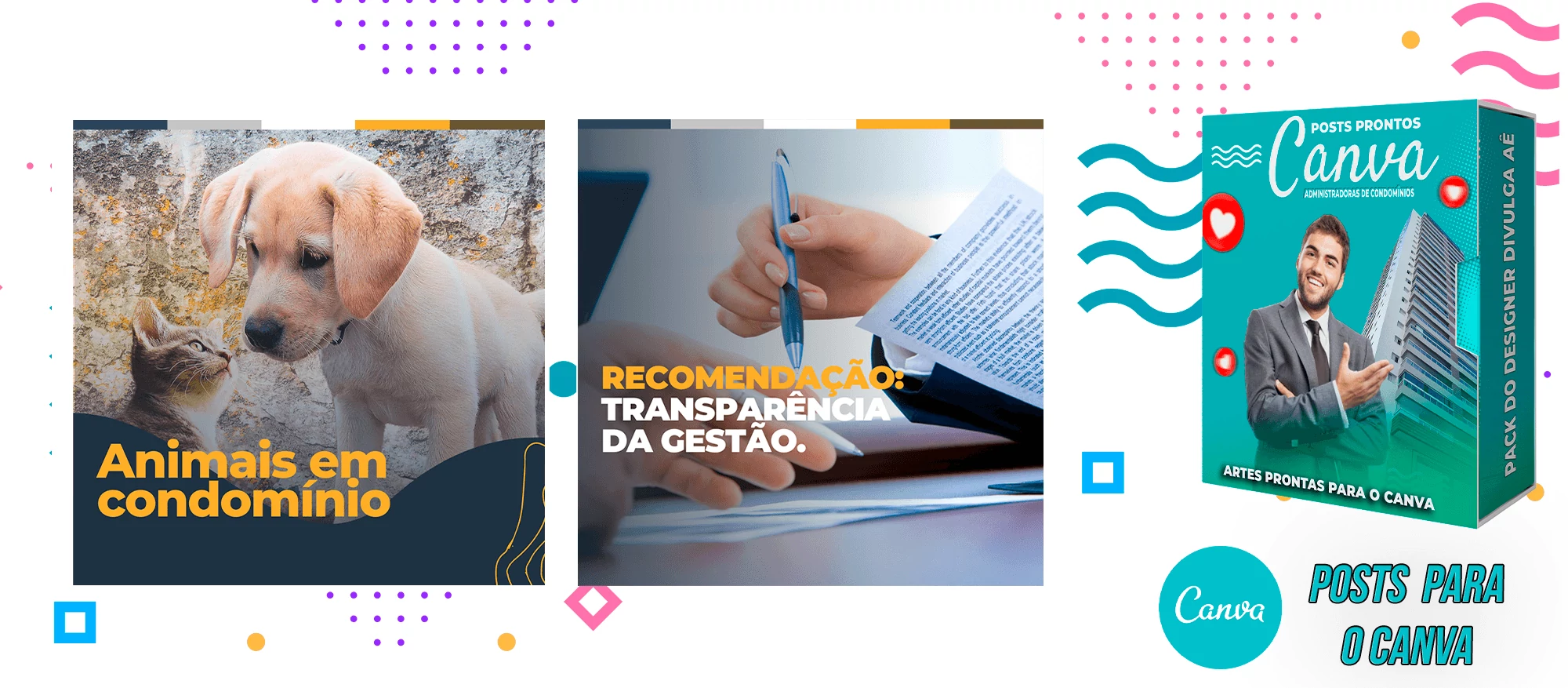 Pack de Posts Prontos para o Canva - Administradoras de Condomínios + Legendas - Imagem 12