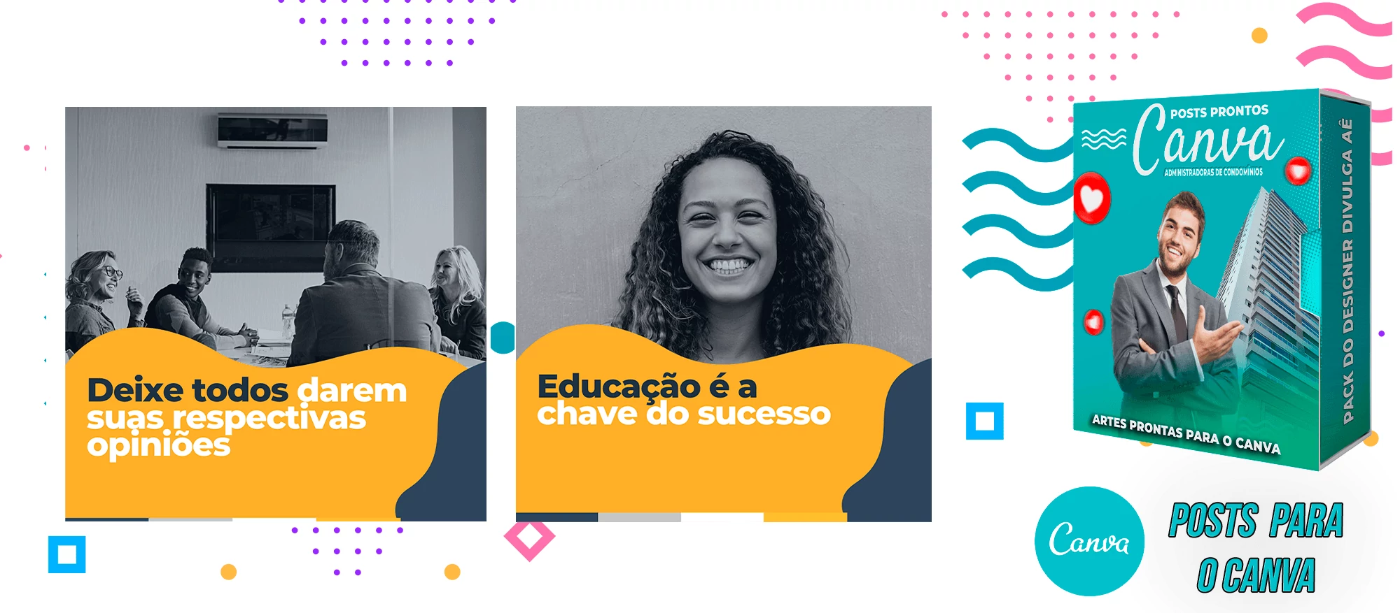 Pack de Posts Prontos para o Canva - Administradoras de Condomínios + Legendas - Imagem 18