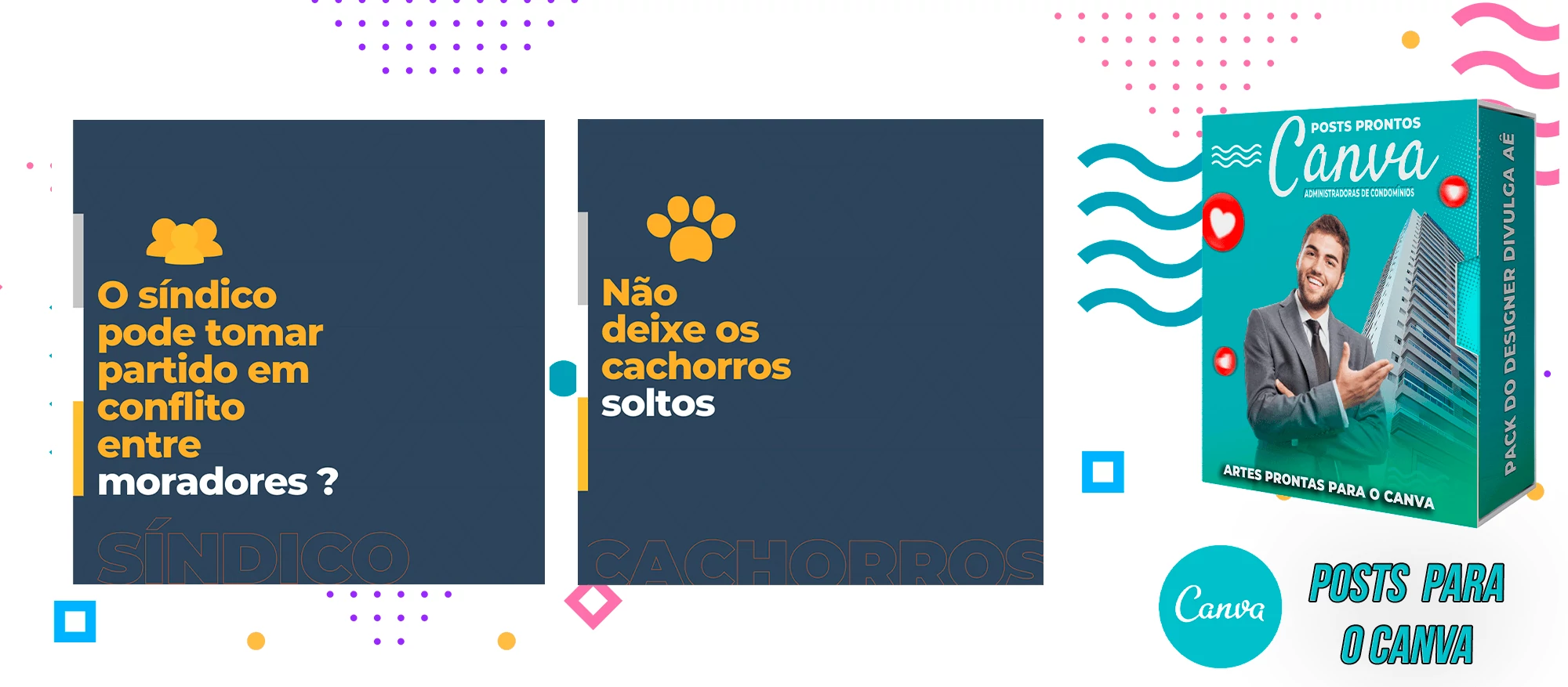 Pack de Posts Prontos para o Canva - Administradoras de Condomínios + Legendas - Imagem 24