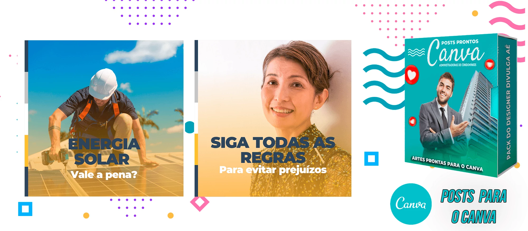 Pack de Posts Prontos para o Canva - Administradoras de Condomínios + Legendas - Imagem 19