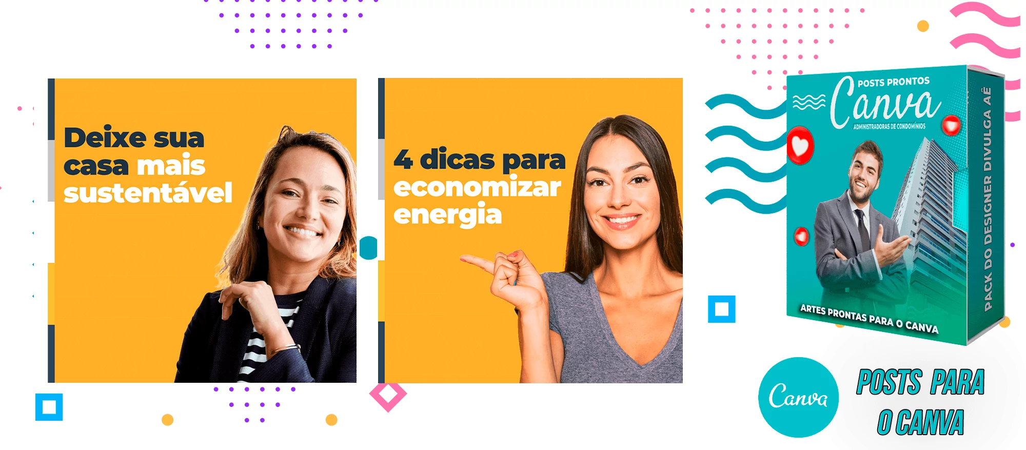 Pack de Posts Prontos para o Canva - Administradoras de Condomínios + Legendas - Imagem 21