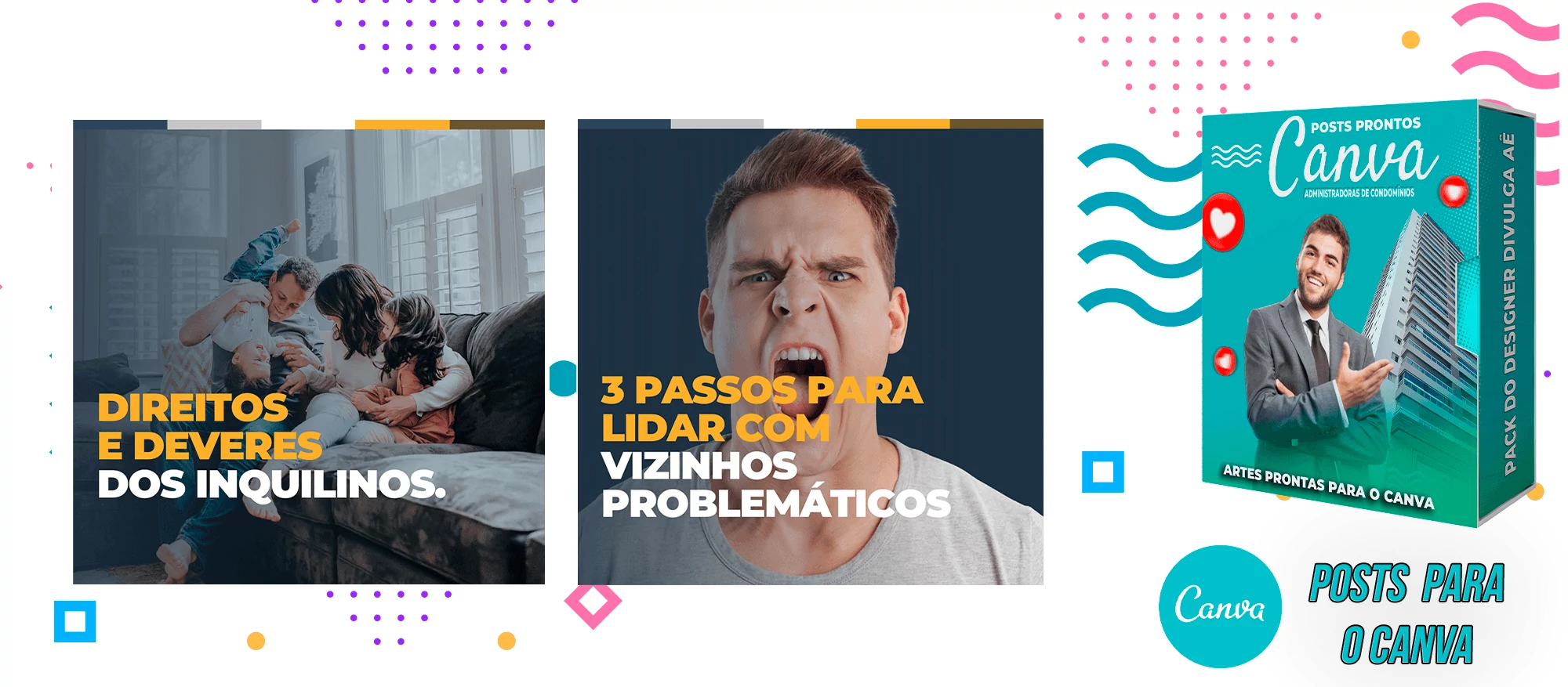 Pack de Posts Prontos para o Canva - Administradoras de Condomínios + Legendas - Imagem 20
