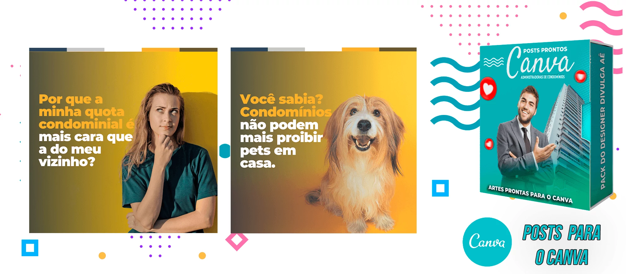 Pack de Posts Prontos para o Canva - Administradoras de Condomínios + Legendas - Imagem 14