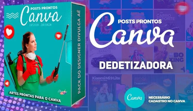 Pack de posts prontos para o Canva -  Empresas de Dedetização/Dedetizadoras