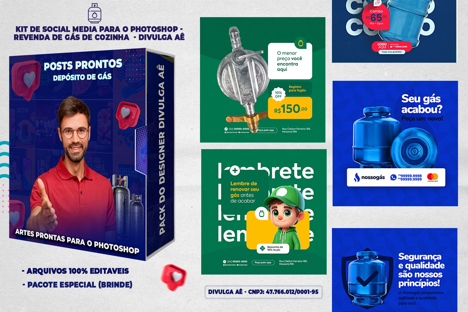 Pack de Posts Prontos - Distribuidora Revenda e Depósito de gás no Photoshop - Imagem 20