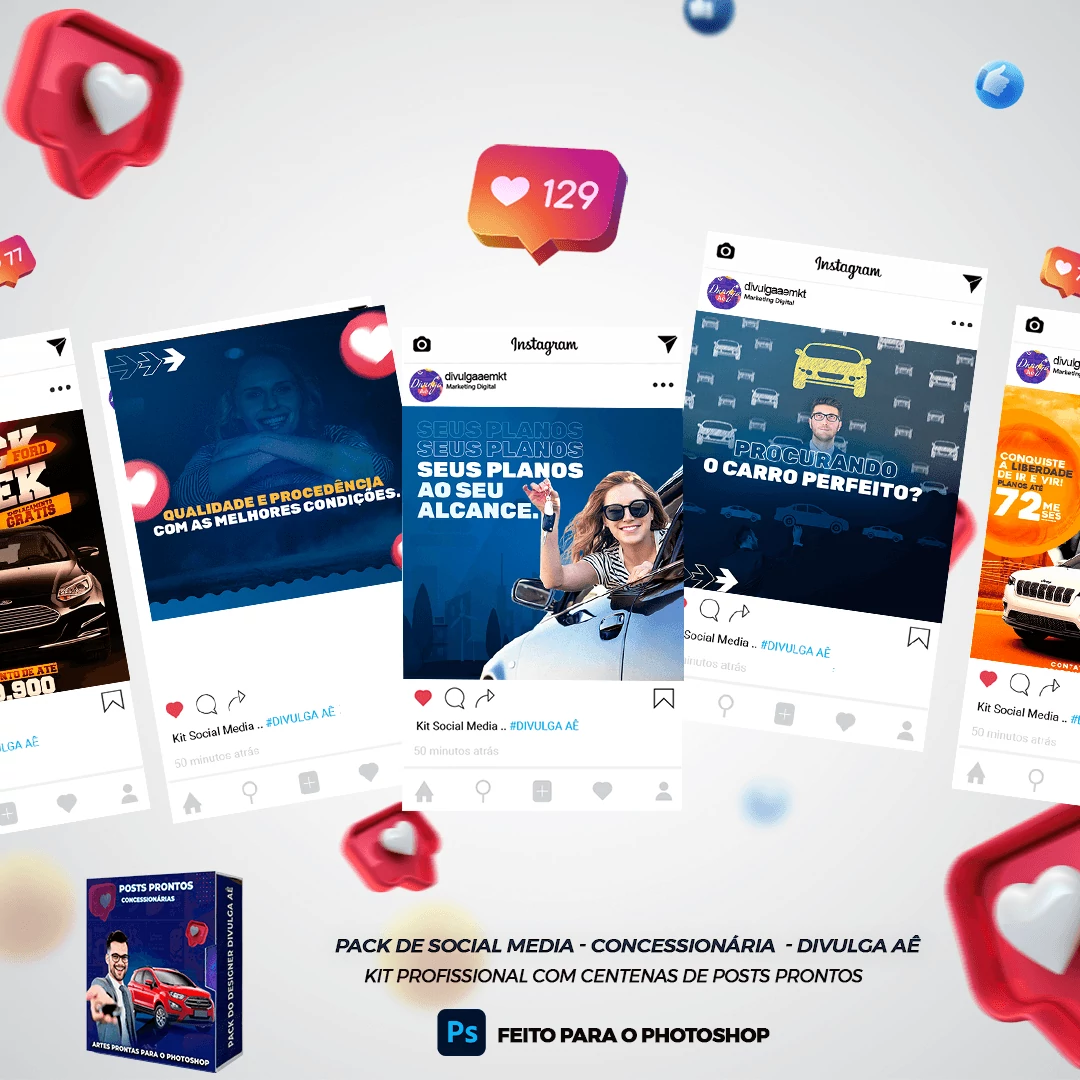 Pack de Posts Prontos - Concessionária - Revendedora de carros usados - Imagem 18