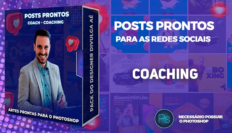 Pack de Posts Prontos + Legendas - Coaching -  Coach - Photoshop