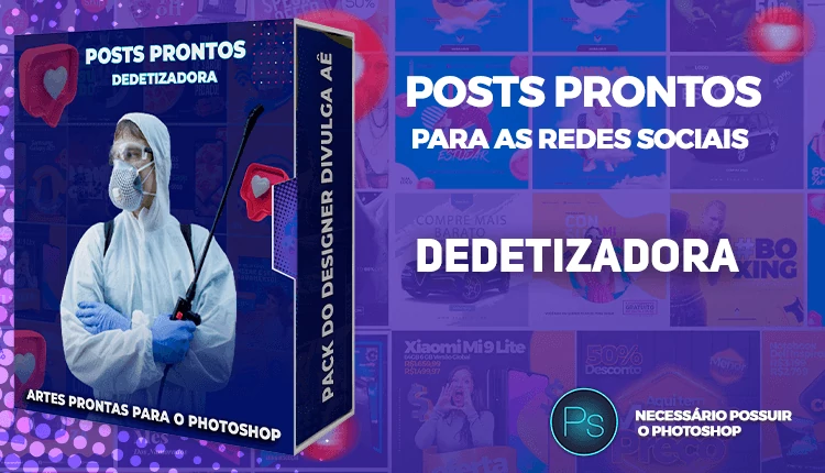 Pack de posts para Empresas de Dedetização/Dedetizadoras no Photoshop