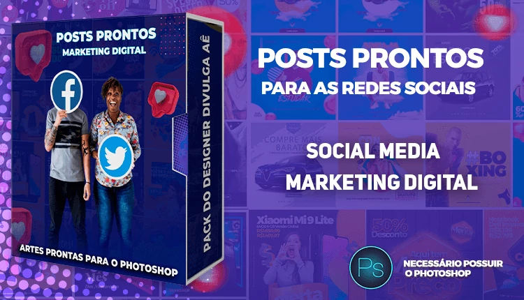 Pack de Posts Prontos - Agência de Marketing Digital - Photoshop