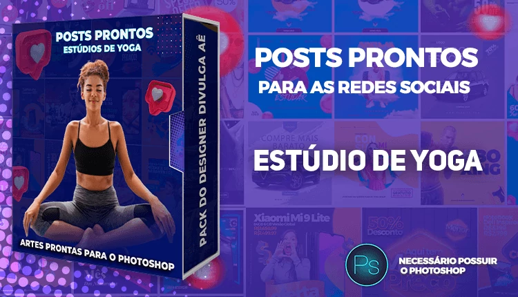 Pack de Posts Prontos com Legendas Prontas - Estudios de Yoga