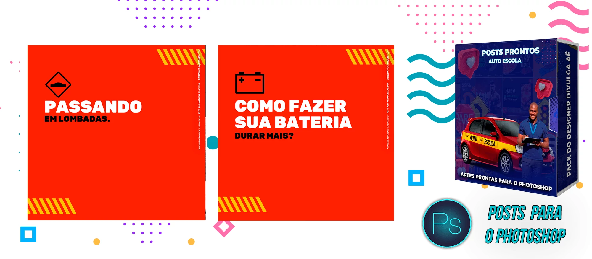 Mega Pack de Posts Prontos para Auto-Escola e Centro de Formação de Condutores - Photoshop - Imagem 27