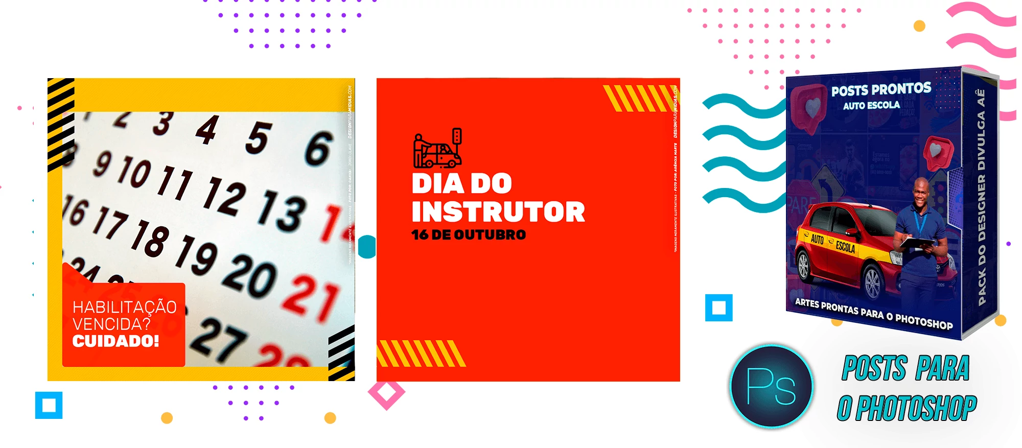 Mega Pack de Posts Prontos para Auto-Escola e Centro de Formação de Condutores - Photoshop - Imagem 23