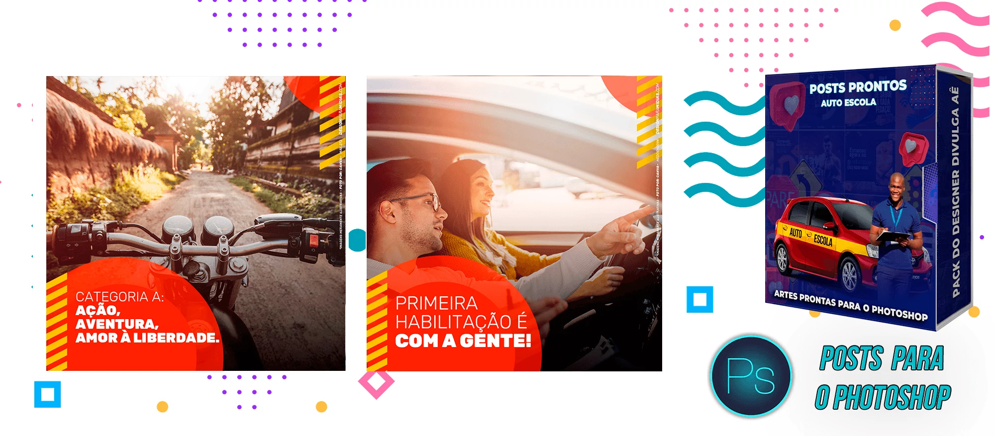 Mega Pack de Posts Prontos para Auto-Escola e Centro de Formação de Condutores - Photoshop - Imagem 24