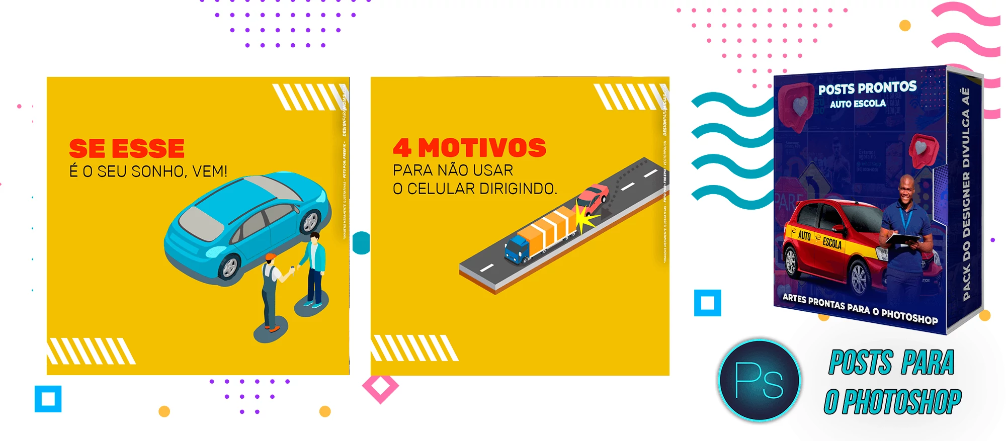 Mega Pack de Posts Prontos para Auto-Escola e Centro de Formação de Condutores - Photoshop - Imagem 25