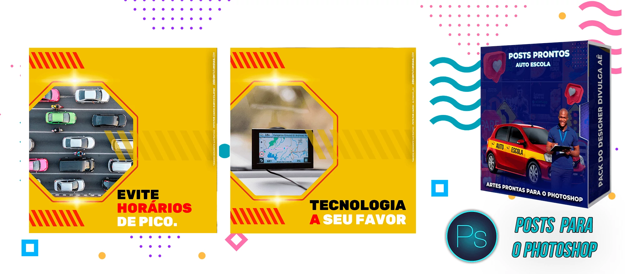 Mega Pack de Posts Prontos para Auto-Escola e Centro de Formação de Condutores - Photoshop - Imagem 29