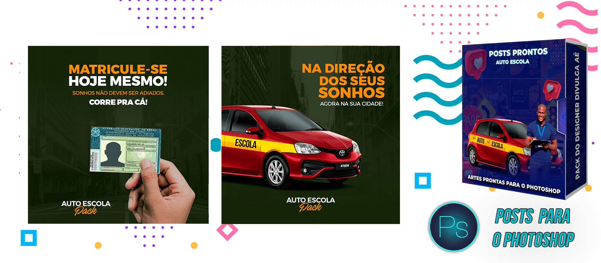 Mega Pack de Posts Prontos para Auto-Escola e Centro de Formação de Condutores - Photoshop - Imagem 22