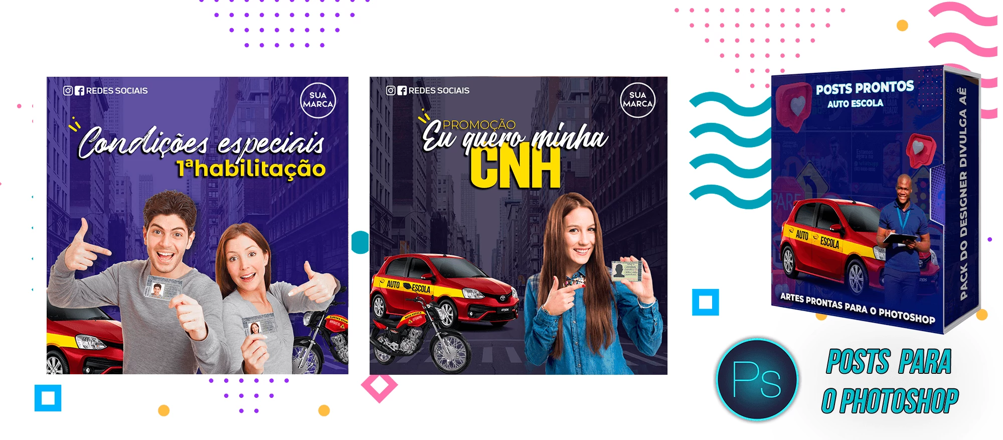 Mega Pack de Posts Prontos para Auto-Escola e Centro de Formação de Condutores - Photoshop - Imagem 28