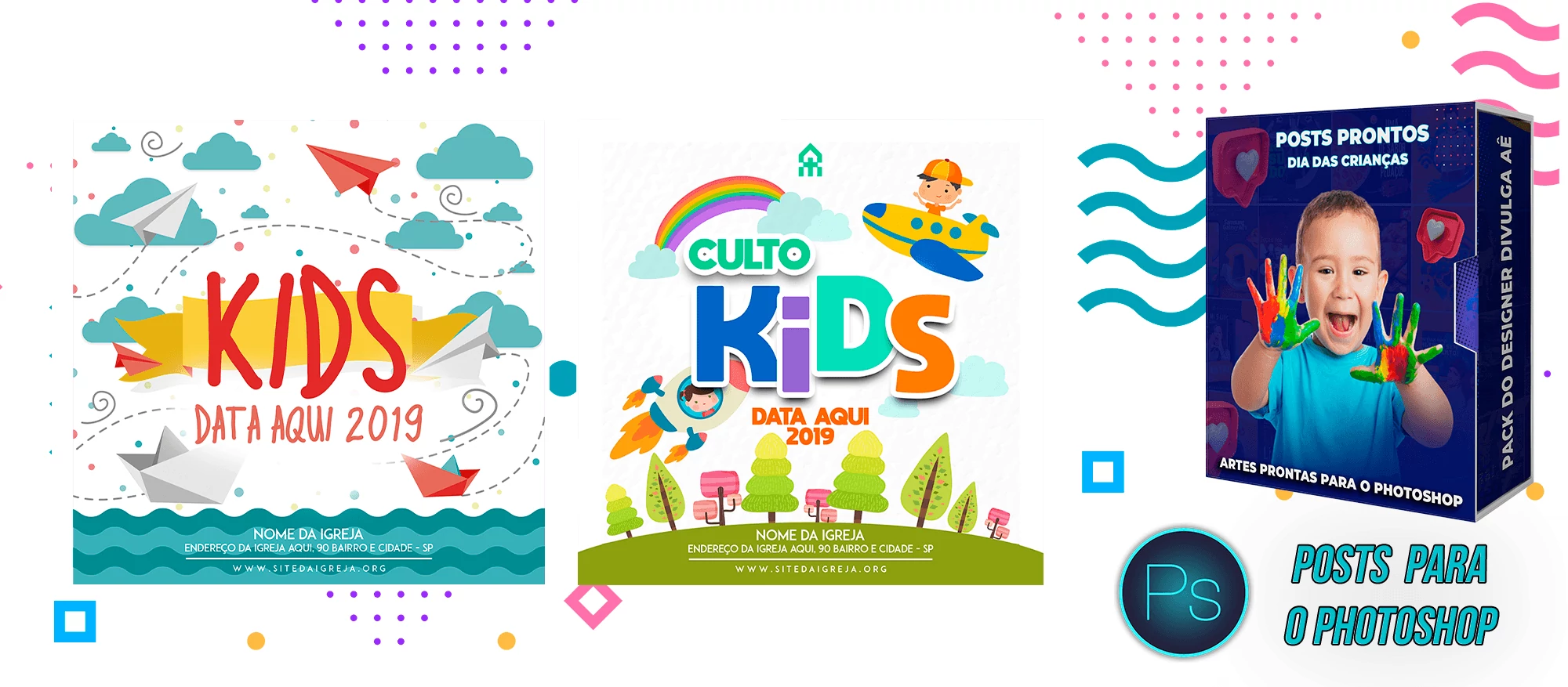 Pack de Posts Prontos - Dia das Crianças - Photoshop (Gratuito) - Imagem 3