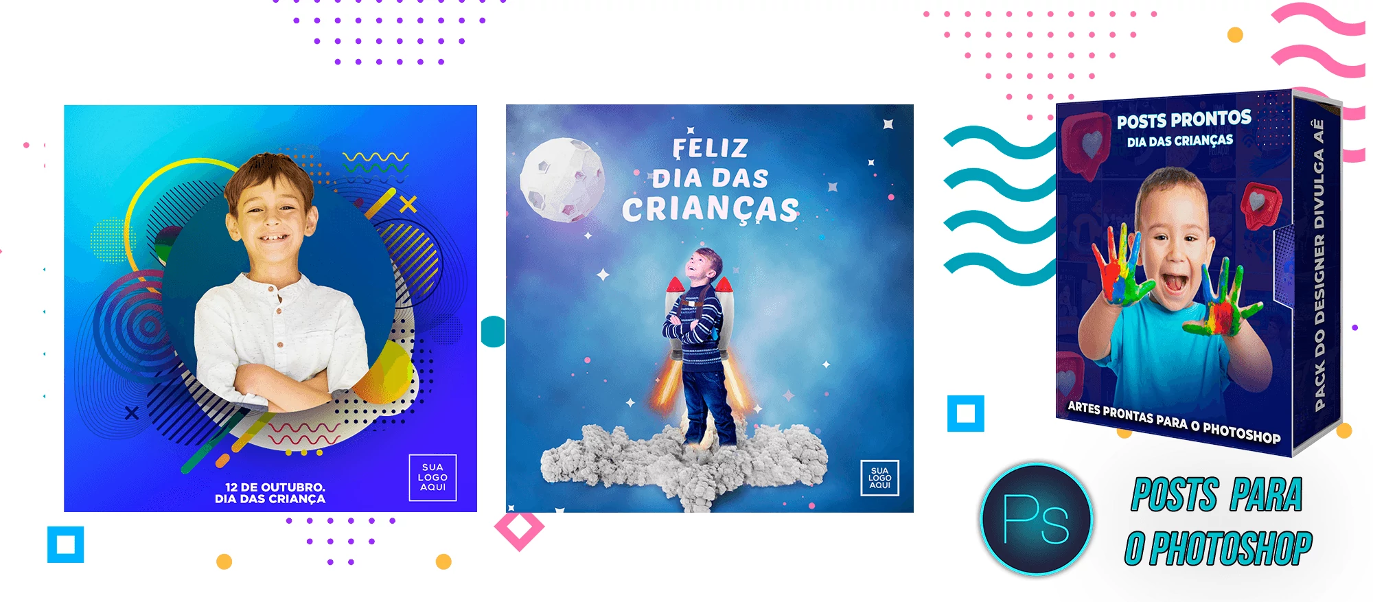 Pack de Posts Prontos - Dia das Crianças - Photoshop (Gratuito) - Imagem 10