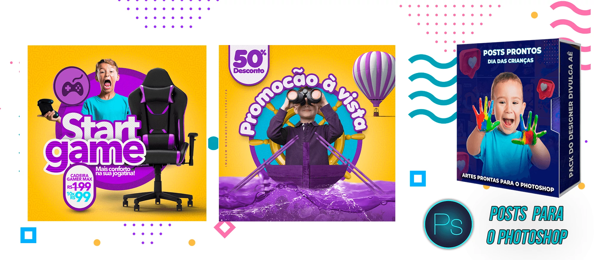 Pack de Posts Prontos - Dia das Crianças - Photoshop (Gratuito) - Imagem 4
