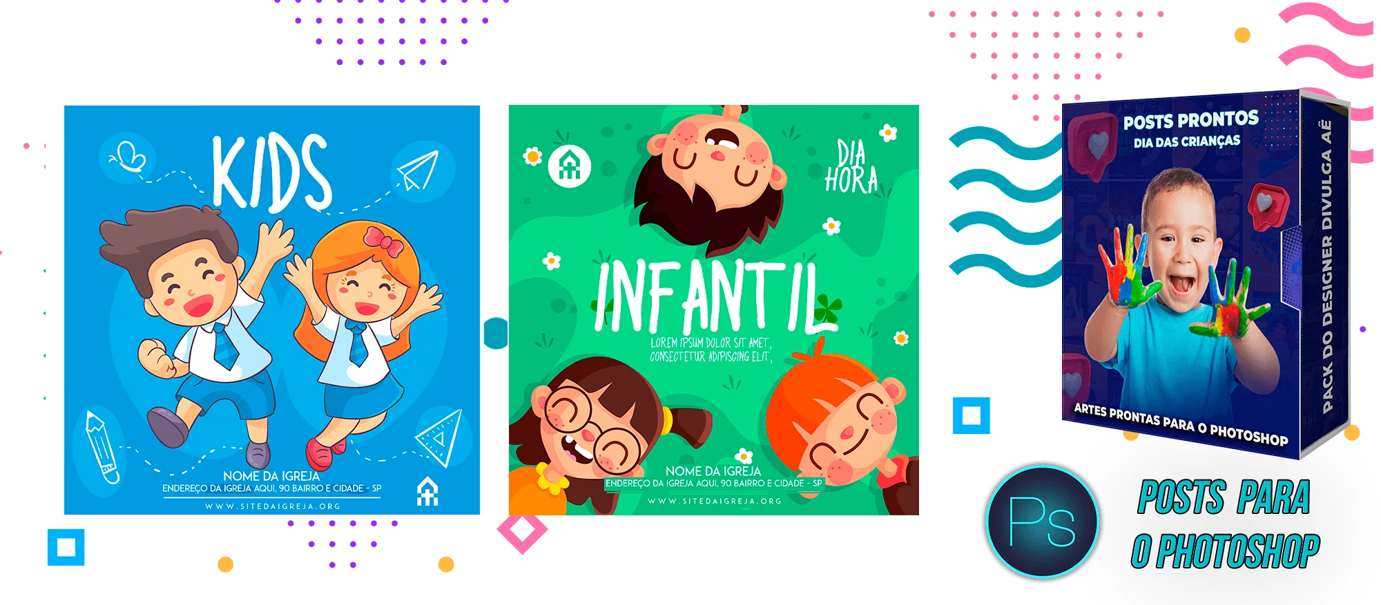 Pack de Posts Prontos - Dia das Crianças - Photoshop (Gratuito) - Imagem 6