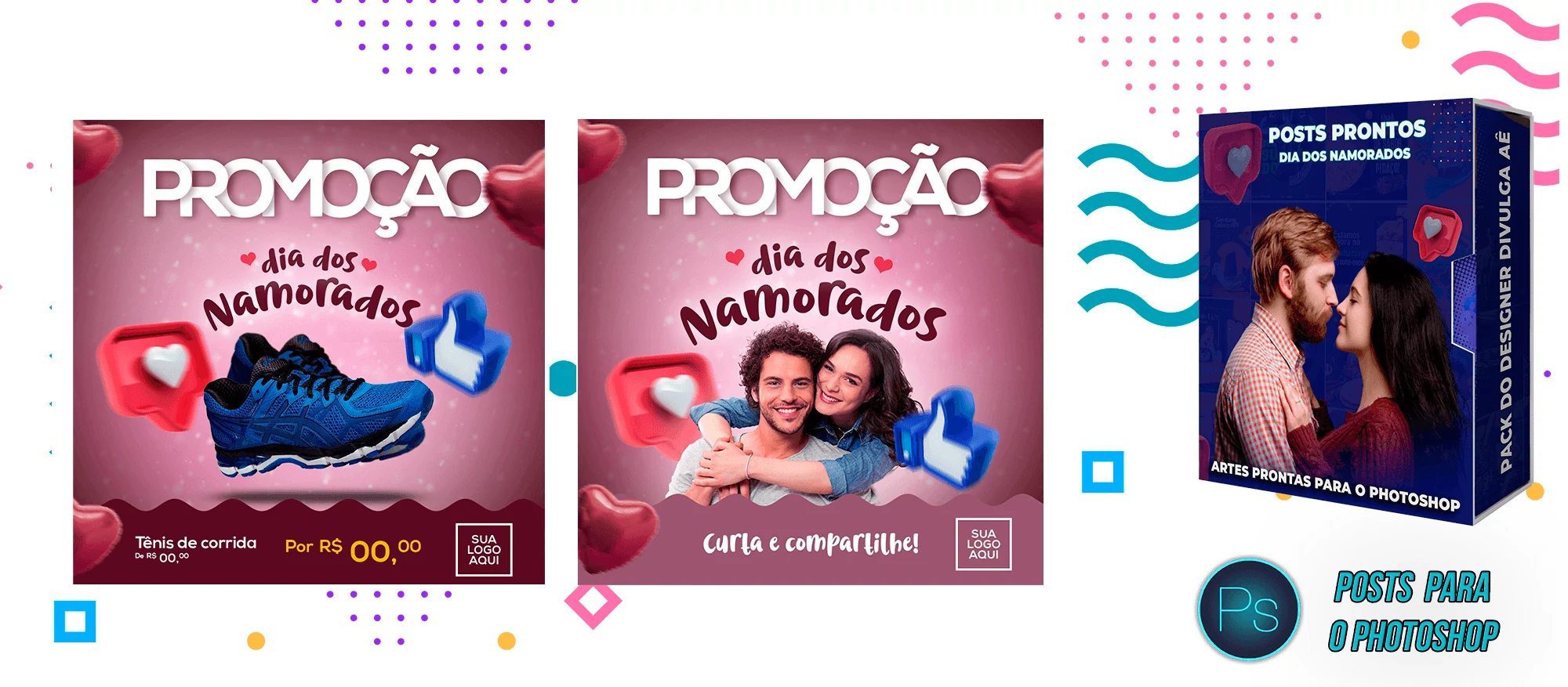 Pack de Posts Editáveis/Prontos - Dia dos Namorados + Brinde - Photoshop - Imagem 6