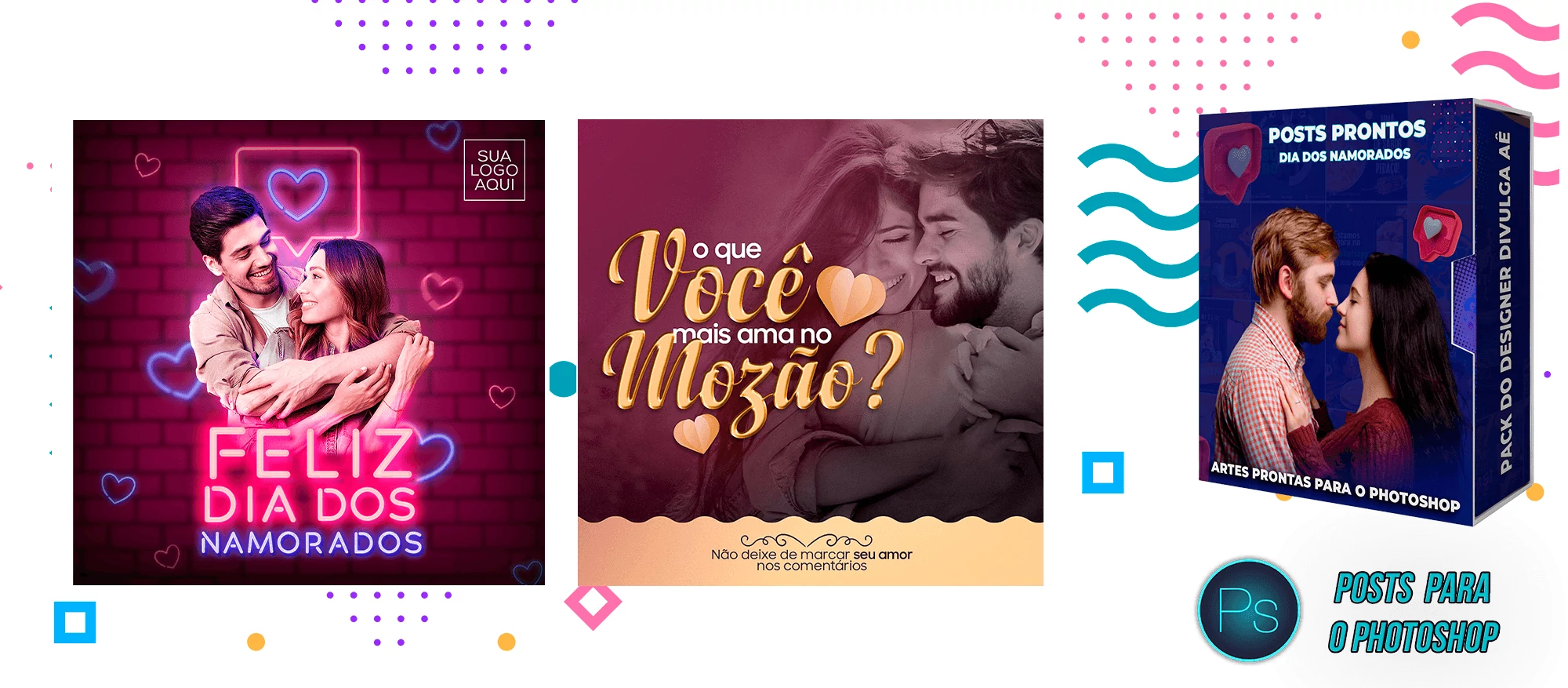 Pack de Posts Editáveis/Prontos - Dia dos Namorados + Brinde - Photoshop - Imagem 7