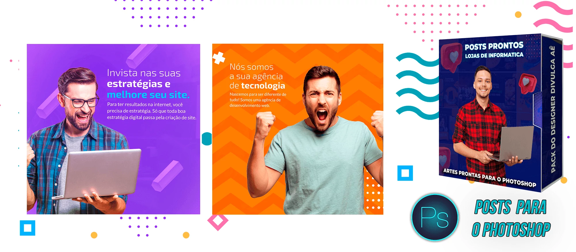 Pack de Posts Editáveis - Lojas de Informática - Empresas de T.I no Photoshop - Imagem 36