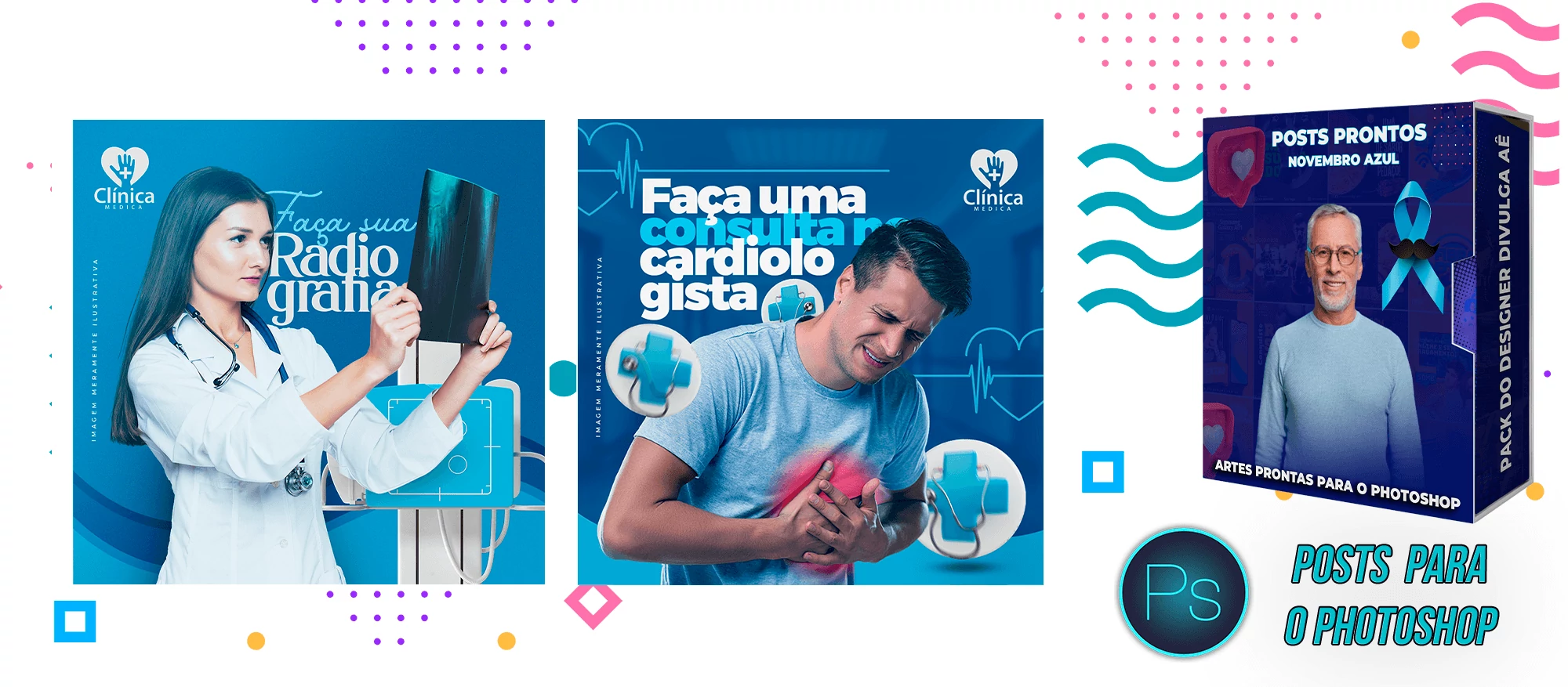 Pack de Posts Prontos + Legendas - Novembro Azul - Photoshop - Imagem 13