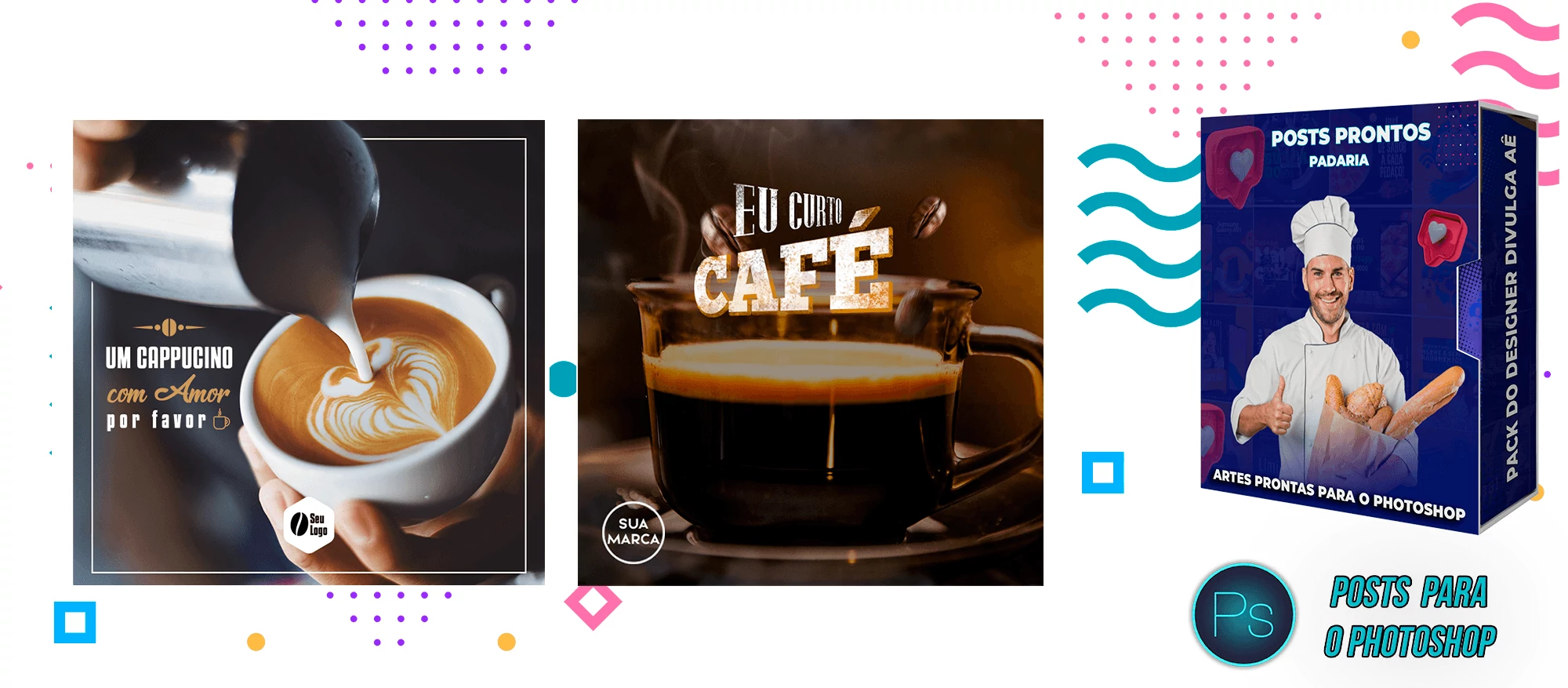 Pack de Posts Prontos com Legendas para Padarias - Photoshop - Imagem 13