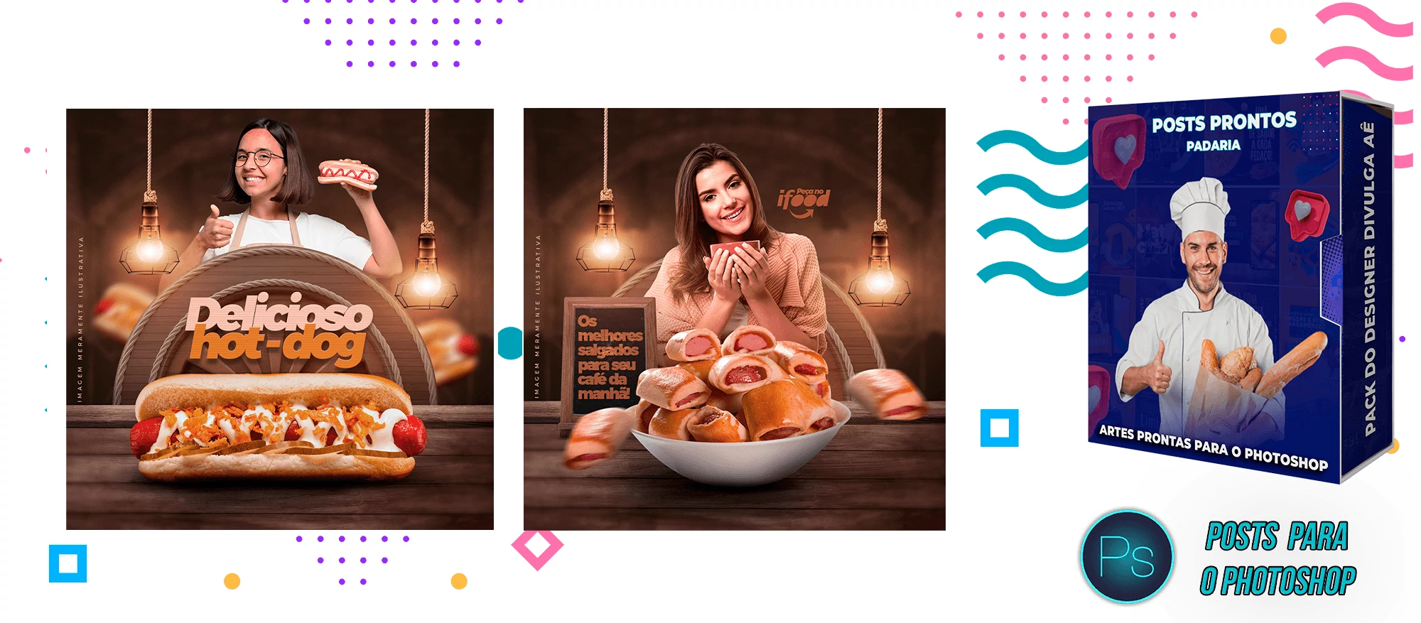 Pack de Posts Prontos com Legendas para Padarias - Photoshop - Imagem 4