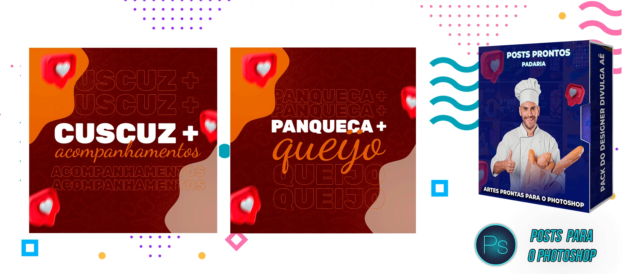 Pack de Posts Prontos com Legendas para Padarias - Photoshop - Imagem 9