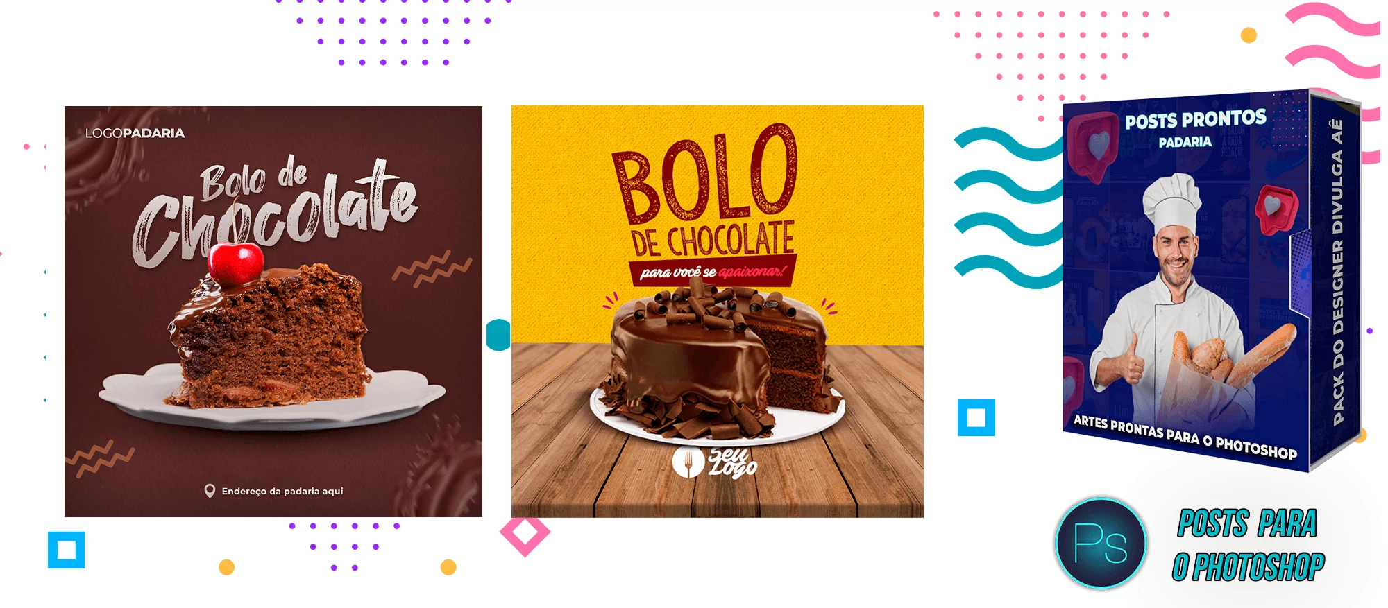 Pack de Posts Prontos com Legendas para Padarias - Photoshop - Imagem 7