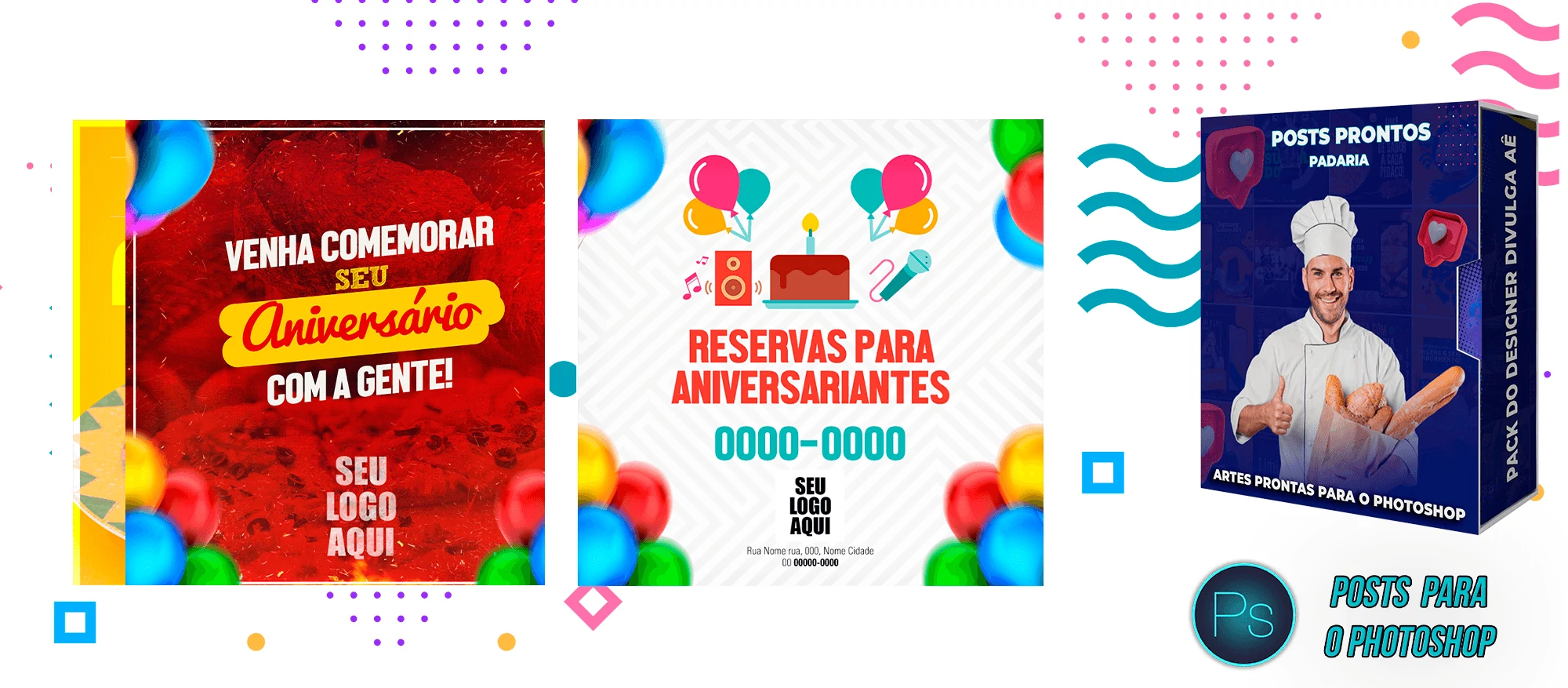 Pack de Posts Prontos com Legendas para Padarias - Photoshop - Imagem 12