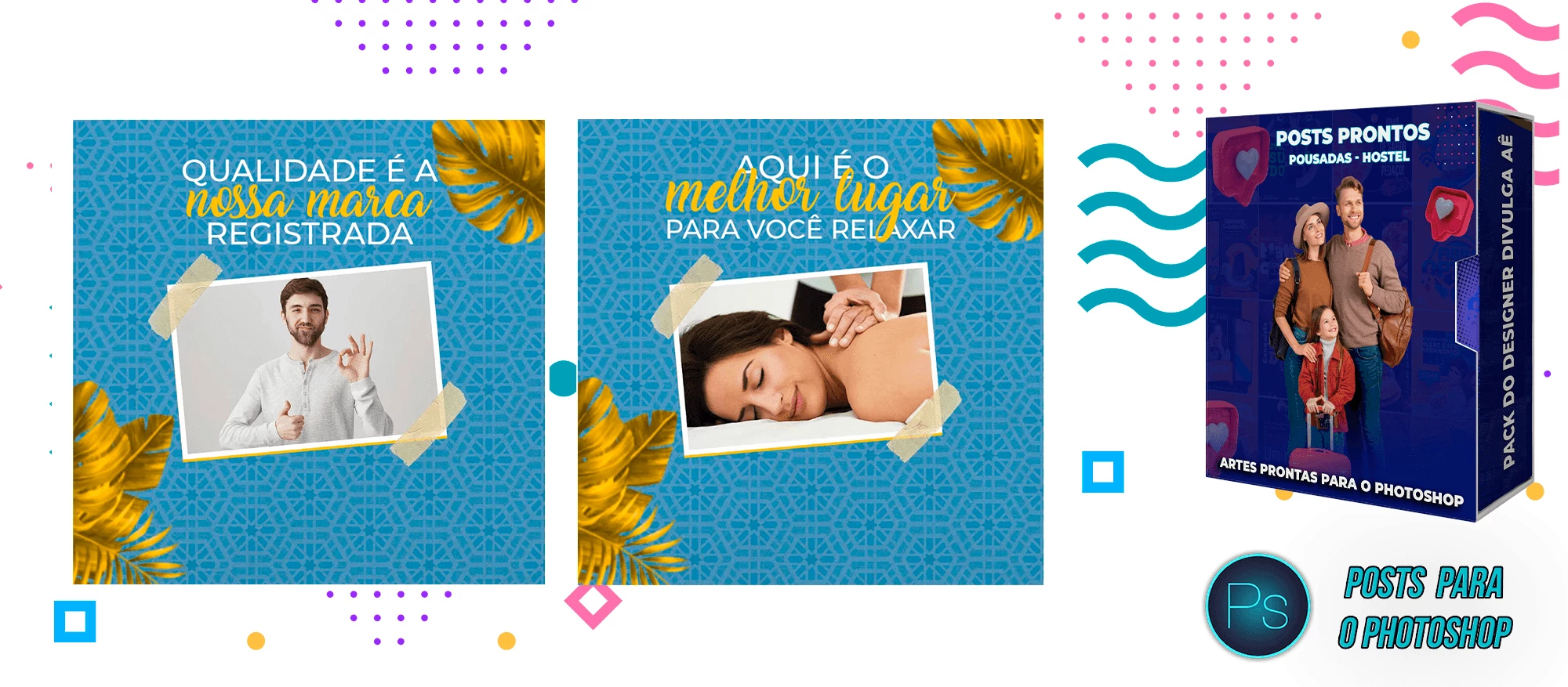 Pack de Posts Prontos com Legendas para Pousadas - Hostel - Photoshop - Imagem 6