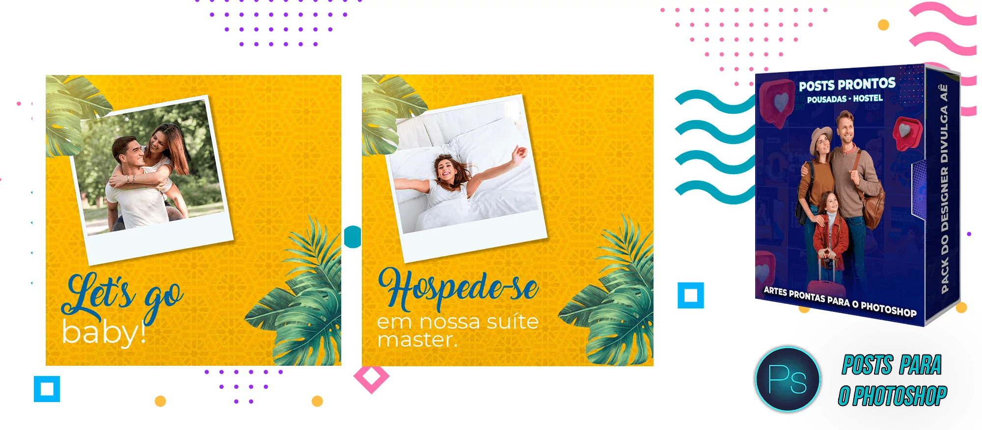 Pack de Posts Prontos com Legendas para Pousadas - Hostel - Photoshop - Imagem 4