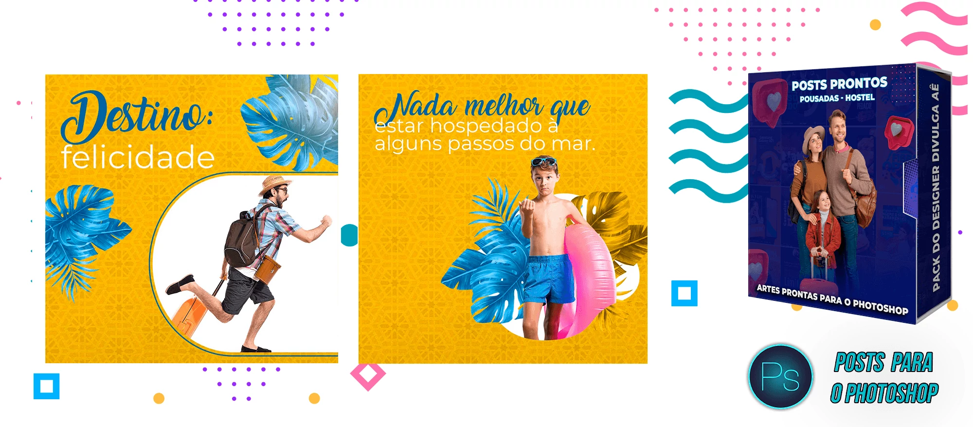 Pack de Posts Prontos com Legendas para Pousadas - Hostel - Photoshop - Imagem 8