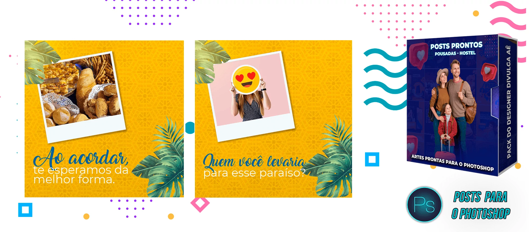 Pack de Posts Prontos com Legendas para Pousadas - Hostel - Photoshop - Imagem 5