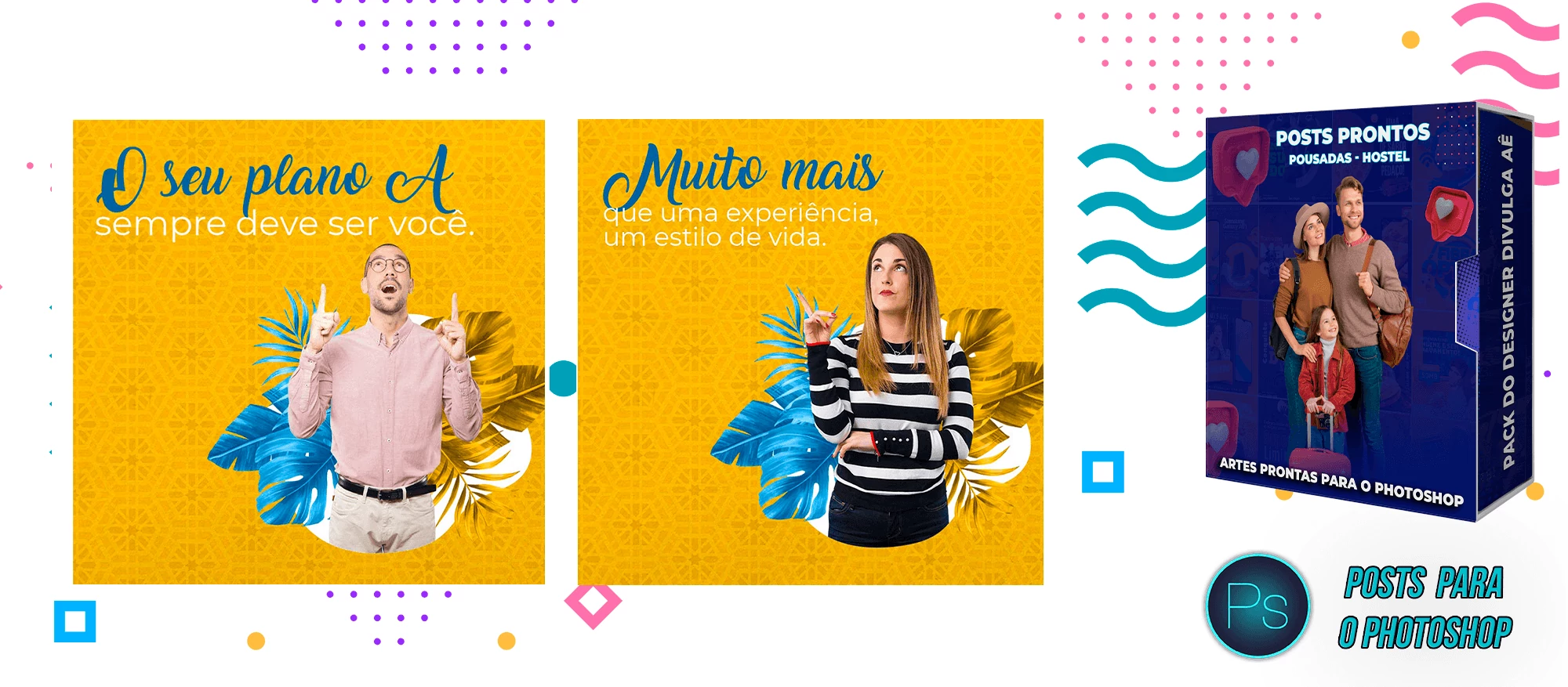Pack de Posts Prontos com Legendas para Pousadas - Hostel - Photoshop - Imagem 7