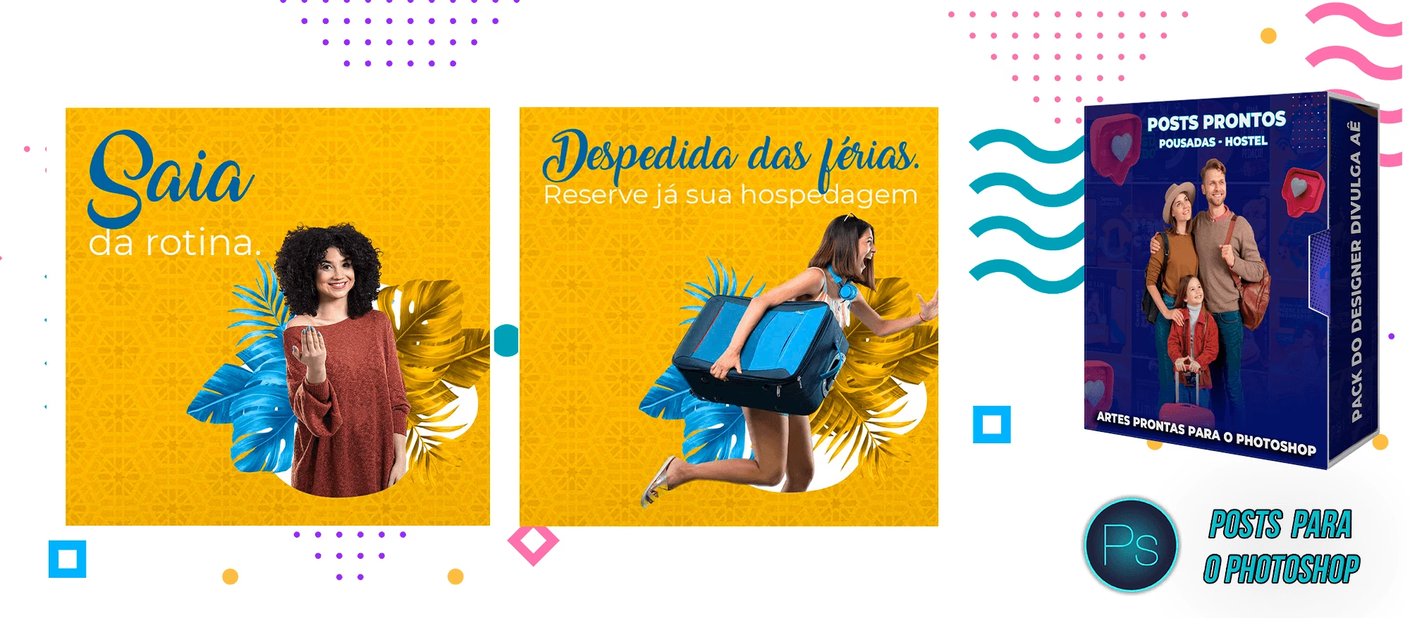 Pack de Posts Prontos com Legendas para Pousadas - Hostel - Photoshop - Imagem 9